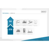 Digitus Switch Fast Ethernet PoE a 24 porte, Interruttore Nero, Non gestito, Fast Ethernet (10/100), Supporto Power over Ethernet (PoE), Montaggio rack, 1U