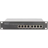 Digitus Switch Gigabit Ethernet PoE 8 porte 10'' Non gestito, Gigabit Ethernet (10/100/1000), Full duplex, Supporto Power over Ethernet (PoE), Montaggio rack