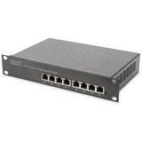 Digitus Switch Gigabit Ethernet PoE 8 porte 10'' Non gestito, Gigabit Ethernet (10/100/1000), Full duplex, Supporto Power over Ethernet (PoE), Montaggio rack