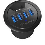 ICY BOX IB-HUB1403 USB 3.2 Gen 1 (3.1 Gen 1) Type-A 5000 Mbit/s Nero, Hub USB Nero, USB 3.2 Gen 1 (3.1 Gen 1) Type-A, USB 3.2 Gen 1 (3.1 Gen 1) Type-A, 5000 Mbit/s, Nero, Plastica, Potenza