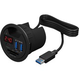 ICY BOX IB-HUB1404 USB 3.2 Gen 1 (3.1 Gen 1) Type-A 5000 Mbit/s Nero, Hub USB Nero, USB 3.2 Gen 1 (3.1 Gen 1) Type-A, USB 3.2 Gen 1 (3.1 Gen 1) Type-A, USB 3.2 Gen 1 (3.1 Gen 1) Type-C, MicroSD (TransFlash), SD, 5000 Mbit/s, Nero, Carica
