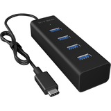 ICY BOX IB-HUB1409-C3 USB 3.2 Gen 1 (3.1 Gen 1) Type-C 5000 Mbit/s Nero Nero, USB 3.2 Gen 1 (3.1 Gen 1) Type-C, USB 3.2 Gen 1 (3.1 Gen 1) Type-A, 5000 Mbit/s, Nero, Alluminio, 0,4 m