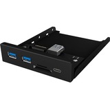 ICY BOX IB-HUB1417-i3 USB 3.2 Gen 1 (3.1 Gen 1) Type-A 5000 Mbit/s Nero Nero, USB 3.2 Gen 1 (3.1 Gen 1) Type-A, USB 3.2 Gen 1 (3.1 Gen 1) Type-A, USB 3.2 Gen 1 (3.1 Gen 1) Type-C, MicroSD (TransFlash), MicroSDHC, SD, SDHC, 5000 Mbit/s, Nero, Metallo