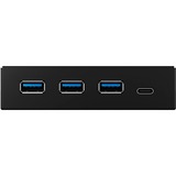 ICY BOX IB-HUB1418-i3 USB 3.2 Gen 1 (3.1 Gen 1) Type-A 5000 Mbit/s Nero, Pannello frontale Nero, USB 3.2 Gen 1 (3.1 Gen 1) Type-A, USB 3.2 Gen 1 (3.1 Gen 1) Type-A, USB 3.2 Gen 1 (3.1 Gen 1) Type-C, 5000 Mbit/s, Nero, Metallo, Cina