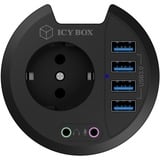 ICY BOX IB-HUB1430 USB 3.2 Gen 1 (3.1 Gen 1) Type-A 5000 Mbit/s Nero, Hub USB USB 3.2 Gen 1 (3.1 Gen 1) Type-A, 3.5mm, USB 3.2 Gen 1 (3.1 Gen 1) Type-A, 5000 Mbit/s, Nero, Plastica, 1,4 m