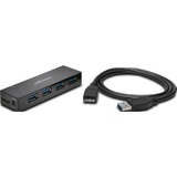 Kensington Hub a 4 porte USB 3.0 con funzionalità di ricarica UH4000C, Hub USB USB 3.2 Gen 1 (3.1 Gen 1) Micro-B, USB 3.2 Gen 1 (3.1 Gen 1) Type-A, 5000 Mbit/s, Nero, Apple iPad 4, iPad Air, iPad mini, Windows 7, Windows 7 Enterprise, Windows 7 Enterprise x64, Windows 7 Home Basic, Windows 7 Home...