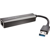 Kensington UA0000E Adattatore Ethernet USB-A — Nero, Scheda di rete Nero, Cablato, USB, Ethernet, 5000 Mbit/s, Nero