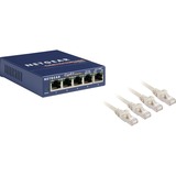 Netgear GS105 Non gestito Gigabit Ethernet (10/100/1000) Blu, Interruttore blu, Non gestito, Gigabit Ethernet (10/100/1000), Full duplex, Vendita al dettaglio