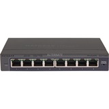 Netgear GS108E Gestito Gigabit Ethernet (10/100/1000) Nero grigio, Gestito, Gigabit Ethernet (10/100/1000), Full duplex