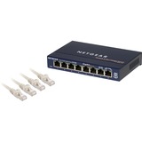 Netgear GS108GE switch di rete Non gestito Gigabit Ethernet (10/100/1000) Blu blu, Non gestito, Gigabit Ethernet (10/100/1000), Full duplex, Vendita al dettaglio