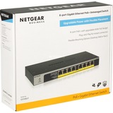 Netgear GS108LP Non gestito Gigabit Ethernet (10/100/1000) Supporto Power over Ethernet (PoE) 1U Nero, Grigio Non gestito, Gigabit Ethernet (10/100/1000), Supporto Power over Ethernet (PoE), Montaggio rack, 1U, Montabile a parete