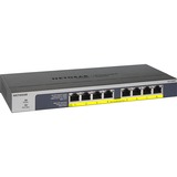 Netgear GS108PP Non gestito Gigabit Ethernet (10/100/1000) Supporto Power over Ethernet (PoE) Nero Non gestito, Gigabit Ethernet (10/100/1000), Full duplex, Supporto Power over Ethernet (PoE), Montaggio rack, Montabile a parete