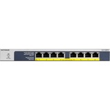 Netgear GS108PP Non gestito Gigabit Ethernet (10/100/1000) Supporto Power over Ethernet (PoE) Nero Non gestito, Gigabit Ethernet (10/100/1000), Full duplex, Supporto Power over Ethernet (PoE), Montaggio rack, Montabile a parete