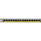 Netgear GS116PP Non gestito Gigabit Ethernet (10/100/1000) Supporto Power over Ethernet (PoE) Nero Non gestito, Gigabit Ethernet (10/100/1000), Supporto Power over Ethernet (PoE), Montaggio rack