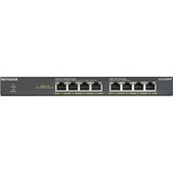 Netgear GS308PP Non gestito Gigabit Ethernet (10/100/1000) Supporto Power over Ethernet (PoE) Nero Non gestito, Gigabit Ethernet (10/100/1000), Full duplex, Supporto Power over Ethernet (PoE), Montaggio rack, Montabile a parete