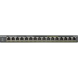 Netgear GS316P Switch di rete Netgear GS316P, Non gestito, Gigabit Ethernet (10/100/1000), Full duplex, Supporto Power over Ethernet (PoE), Montaggio rack, Montabile a parete