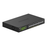 Netgear GS324P Non gestito Gigabit Ethernet (10/100/1000) Supporto Power over Ethernet (PoE) 1U Nero, Interruttore Non gestito, Gigabit Ethernet (10/100/1000), Full duplex, Supporto Power over Ethernet (PoE), Montaggio rack, 1U