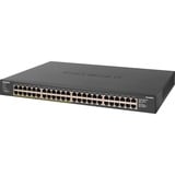 Netgear GS348PP Non gestito Gigabit Ethernet (10/100/1000) Supporto Power over Ethernet (PoE) Nero Non gestito, Gigabit Ethernet (10/100/1000), Full duplex, Supporto Power over Ethernet (PoE), Montaggio rack