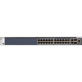 Netgear M4300-28G Gestito L3 Gigabit Ethernet (10/100/1000) 1U Nero Gestito, L3, Gigabit Ethernet (10/100/1000), Montaggio rack, 1U