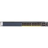 Netgear M4300-28G-PoE+ Gestito L3 Gigabit Ethernet (10/100/1000) Supporto Power over Ethernet (PoE) 1U Nero Gestito, L3, Gigabit Ethernet (10/100/1000), Supporto Power over Ethernet (PoE), Montaggio rack, 1U