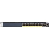 Netgear M4300-28G-PoE+ Gestito L3 Gigabit Ethernet (10/100/1000) Supporto Power over Ethernet (PoE) 1U Nero, Interruttore Gestito, L3, Gigabit Ethernet (10/100/1000), Supporto Power over Ethernet (PoE), Montaggio rack, 1U