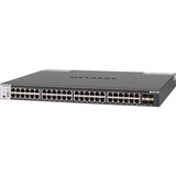 Netgear M4300-48X Gestito L3 10G Ethernet (100/1000/10000) 1U Nero Gestito, L3, 10G Ethernet (100/1000/10000), Montaggio rack, 1U