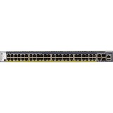 Netgear M4300-52G-PoE+ 550W PSU Gestito L2/L3/L4 Gigabit Ethernet (10/100/1000) Supporto Power over Ethernet (PoE) 1U Nero, Interruttore Gestito, L2/L3/L4, Gigabit Ethernet (10/100/1000), Supporto Power over Ethernet (PoE), Montaggio rack, 1U