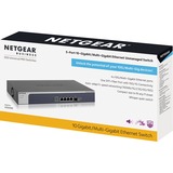 Netgear XS505M Non gestito 10G Ethernet (100/1000/10000) Grigio, Argento Non gestito, 10G Ethernet (100/1000/10000), Montaggio rack
