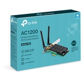 TP-Link Archer T4E Interno WLAN 867 Mbit/s Interno, Wireless, PCI Express, WLAN, 867 Mbit/s, Nero, Verde