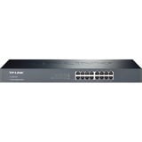 TP-Link Switch 16-porte Gigabit Rack Unmanaged, Interruttore marrone, Non gestito, Gigabit Ethernet (10/100/1000), Full duplex, Montaggio rack, 1U, Vendita al dettaglio
