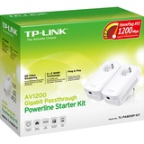 TP-Link TL-PA8010P KIT 1300 Mbit/s Collegamento ethernet LAN Bianco 2 pz bianco, 1300 Mbit/s, IEEE 802.3, IEEE 802.3ab, IEEE 802.3u, Gigabit Ethernet, 10,100,1000 Mbit/s, 10BASE-T, 100BASE-TX, 1000BASE-T, HomePlug AV2