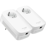 TP-Link TL-PA8010P KIT 1300 Mbit/s Collegamento ethernet LAN Bianco 2 pz, PowerLAN bianco, 1300 Mbit/s, IEEE 802.3, IEEE 802.3ab, IEEE 802.3u, Gigabit Ethernet, 10,100,1000 Mbit/s, 10BASE-T, 100BASE-TX, 1000BASE-T, HomePlug AV2