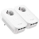 TP-Link TL-PA8030PKIT 1200 Mbit/s Collegamento ethernet LAN Bianco 2 pz, PowerLAN bianco, 1200 Mbit/s, IEEE 802.3, IEEE 802.3ab, IEEE 802.3u, Gigabit Ethernet, 10,100,1000 Mbit/s, HomePlug AV2, OFDM