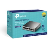 TP-Link TL-SF1005P Non gestito Fast Ethernet (10/100) Supporto Power over Ethernet (PoE) Nero Non gestito, Fast Ethernet (10/100), Full duplex, Supporto Power over Ethernet (PoE)