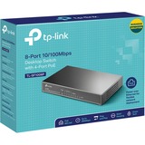 TP-Link TL-SF1008P Non gestito Fast Ethernet (10/100) Supporto Power over Ethernet (PoE) Nero Nero, Non gestito, Fast Ethernet (10/100), Full duplex, Supporto Power over Ethernet (PoE)