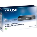 TP-Link TL-SF1016DS switch di rete Non gestito Fast Ethernet (10/100) Nero Nero, Non gestito, Fast Ethernet (10/100), Montaggio rack