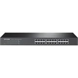 TP-Link TL-SF1024 Non gestito Fast Ethernet (10/100) 1U Grigio, Interruttore Nero, Non gestito, Fast Ethernet (10/100), Full duplex, Montaggio rack, 1U