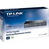 TP-Link TL-SG1016D Non gestito Gigabit Ethernet (10/100/1000) Nero marrone, Non gestito, Gigabit Ethernet (10/100/1000), Full duplex, Montaggio rack, Vendita al dettaglio