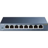 TP-Link TL-SG108 Non gestito Gigabit Ethernet (10/100/1000) Nero grigio, Non gestito, Gigabit Ethernet (10/100/1000), Full duplex
