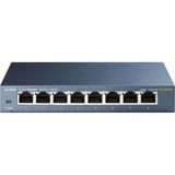 TP-Link TL-SG108 switch di rete Non gestito L2 Gigabit Ethernet (10/100/1000) Nero, Interruttore grigio, Non gestito, L2, Gigabit Ethernet (10/100/1000), Full duplex, Montabile a parete