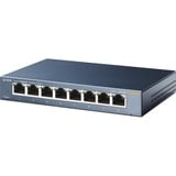 TP-Link TL-SG108 switch di rete Non gestito L2 Gigabit Ethernet (10/100/1000) Nero, Interruttore grigio, Non gestito, L2, Gigabit Ethernet (10/100/1000), Full duplex, Montabile a parete