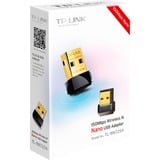 TP-Link TL-WN725N Adattatore USB scheda di rete wireless 150Mbps, Adattatore Wi-Fi Nero, Wireless, USB, WLAN, Wi-Fi 4 (802.11n), 150 Mbit/s, Nero, Vendita al dettaglio