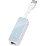 TP-Link UE200 Ethernet 100 Mbit/s, Adattatore bianco, Cablato, USB, Ethernet, 100 Mbit/s, Blu, Bianco