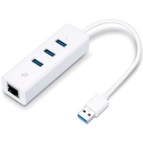 TP-Link UE330 replicatore di porte e docking station per laptop Cablato USB 3.2 Gen 1 (3.1 Gen 1) Type-A Bianco, Hub USB bianco, Cablato, USB 3.2 Gen 1 (3.1 Gen 1) Type-A, 10,100,1000 Mbit/s, Bianco, RJ-45, USB 3.2 Gen 1 (3.1 Gen 1) Type-A, USB