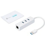 TP-Link UE330 replicatore di porte e docking station per laptop Cablato USB 3.2 Gen 1 (3.1 Gen 1) Type-A Bianco, Hub USB bianco, Cablato, USB 3.2 Gen 1 (3.1 Gen 1) Type-A, 10,100,1000 Mbit/s, Bianco, RJ-45, USB 3.2 Gen 1 (3.1 Gen 1) Type-A, USB