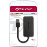 Transcend HUB2 Nero Hubs di interfaccia Nero, USB 3.2 Gen 1 (3.1 Gen 1) Type-A, Nero, CE/FCC/BSMI/KC/RCM/EAC, USB, 5 V, 0.9 A