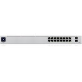 Ubiquiti UniFi 16-Port PoE Gestito L2/L3 Gigabit Ethernet (10/100/1000) Supporto Power over Ethernet (PoE) 1U Argento, Interruttore grigio, Gestito, L2/L3, Gigabit Ethernet (10/100/1000), Supporto Power over Ethernet (PoE), Montaggio rack, 1U