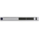 Ubiquiti UniFi Pro 24-Port PoE Gestito L2/L3 Gigabit Ethernet (10/100/1000) Supporto Power over Ethernet (PoE) 1U Argento grigio, Gestito, L2/L3, Gigabit Ethernet (10/100/1000), Supporto Power over Ethernet (PoE), Montaggio rack, 1U