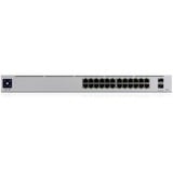 Ubiquiti UniFi Pro 24-Port PoE Gestito L2/L3 Gigabit Ethernet (10/100/1000) Supporto Power over Ethernet (PoE) 1U Argento, Interruttore grigio, Gestito, L2/L3, Gigabit Ethernet (10/100/1000), Supporto Power over Ethernet (PoE), Montaggio rack, 1U