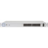 Ubiquiti UniFi US-24 Gestito L2 Gigabit Ethernet (10/100/1000) 1U Bianco Gestito, L2, Gigabit Ethernet (10/100/1000), Full duplex, Montaggio rack, 1U